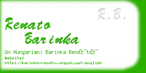renato barinka business card